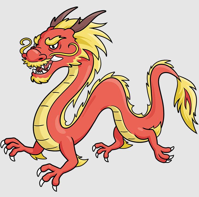 chinese Dragon drawing