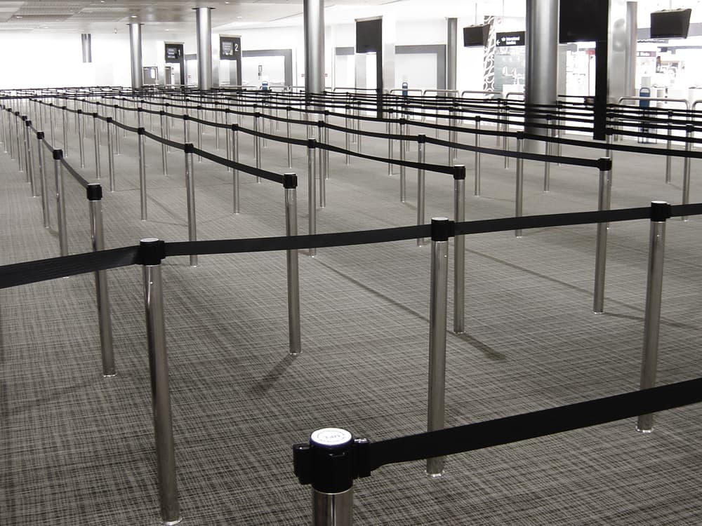 Retractable safety barriers